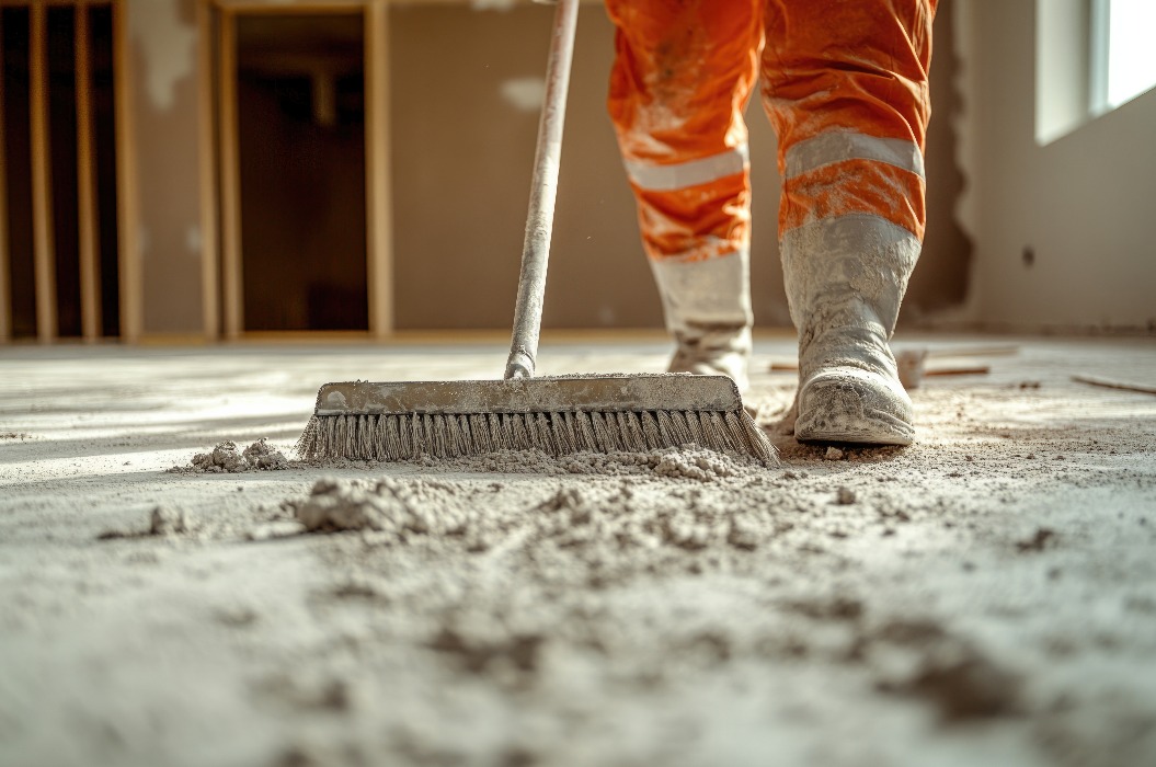 Bauschuttbeseitigung mit Schwerpunkt auf effektiver Staubbekämpfung